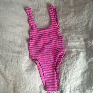 Bond-Eye Maxam One Piece in Cerise Stripe